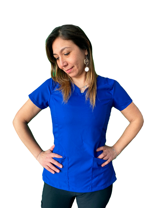 Top Mujer Antifluido Premium - Azul Rey