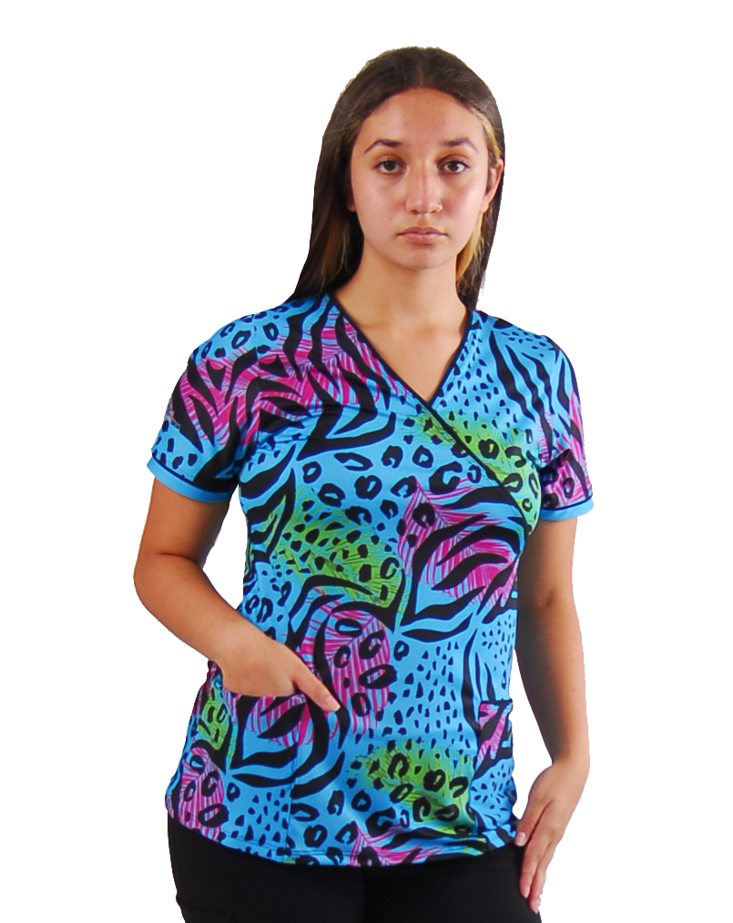 TOP LYCRA SOFT - PRINT 16 - CELESTE