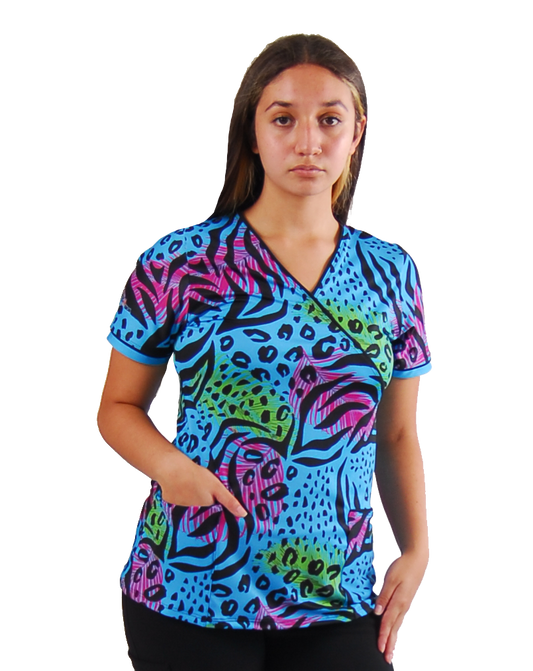 TOP LYCRA SOFT - PRINT 16 - CELESTE