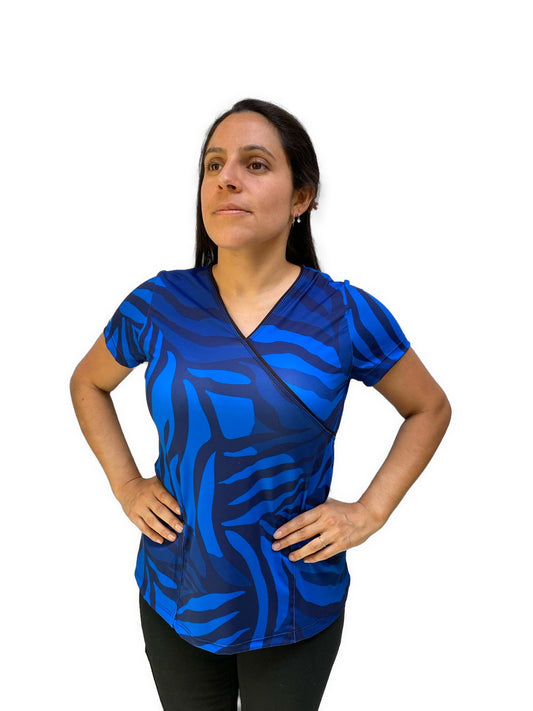 TOP LYCRA SOFT - PRINT 18 - MARINO