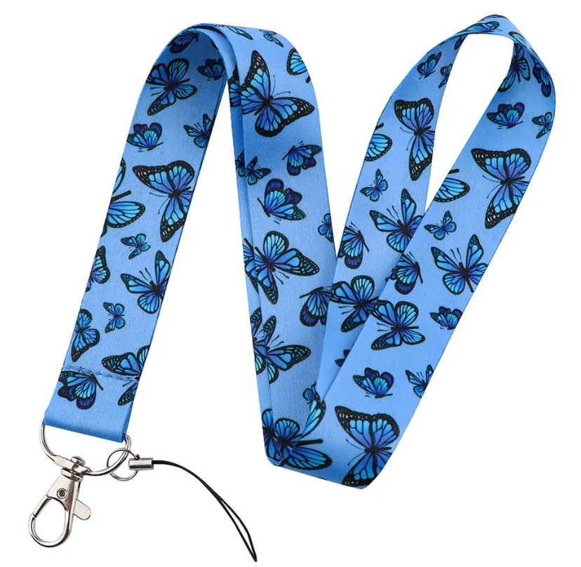 Lanyard Mariposa celeste